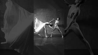 Model Poses For Photoshoot Ballet. Models Olga And Valery