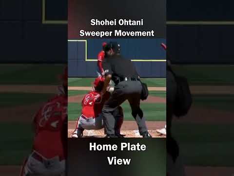 Shohei Ohtani Sweeper Movement (home plate views) #baseball #mlb