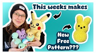 New Crochet Plushies❤️ Free Pattern Tutorial Coming Soon🤩 Chatty Crochet Vlog🎥