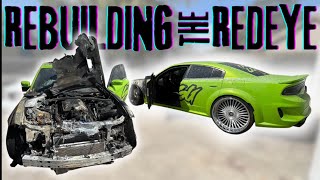 STARTING THE REBUILD PROCESS ON THE  COREY SSG HELLCAT REDEYE (RIMS FIRST)