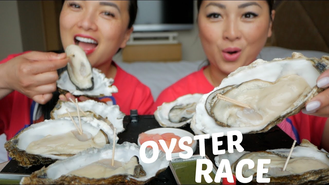 GIANT OYSTER RACE CHALLENGE MUKBANG N.E Let's Eat YouTube