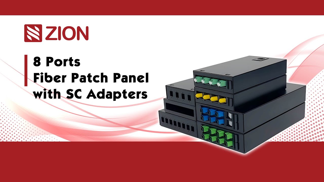 8-Port Fiber Optic Patch Panel Rack/Wall Mount Sc-Lc Adapter Enclosure