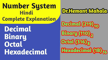 Number Systems Introduction - Decimal, Binary, Octal & Hexadecimal | Hindi Explanation