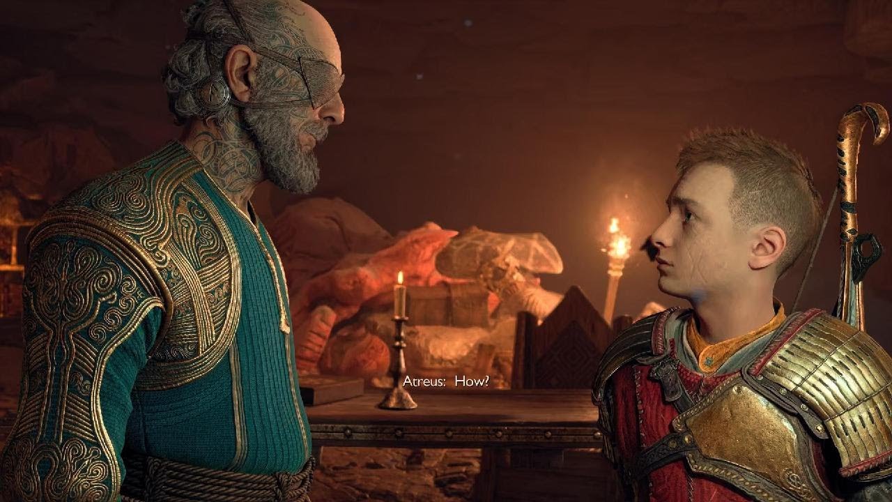 God of War Ragnarök_#Shorts#PS5 #Aretus First meets with Odin#God of ...