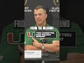 Mario Cristobal on what Miami's result today said about committee's decision to put them in ⬇️ #CFB