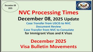 NVC Processing Times As of December 08, 2025 | December 2025 Visa Bulletin Movements