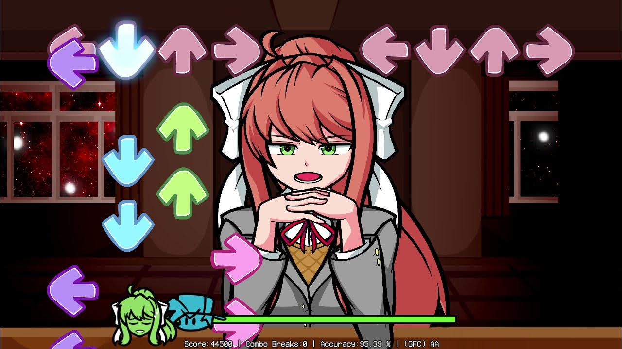 Monika Epiphany skin [Friday Night Funkin'] [Mods]