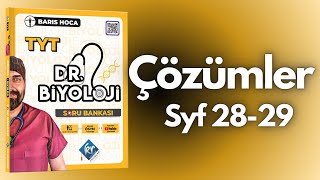 Tyt Biyoloji Soru Bankası Çözümleri Sayfa 28-29 2024 Tayfa
