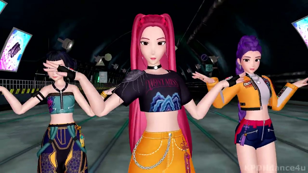 MMD] NMIXX Love Me Like This - HUNTR/X Rumi, Zoey, Mira dance Kpop