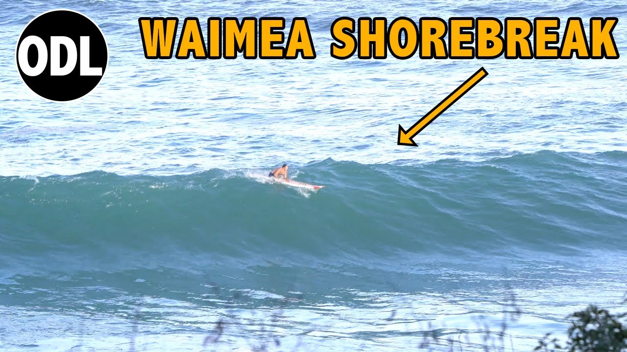 Waimea SHOREBREAK On a Gun?!? Waimea Bay Morning Biggest Day of Swell