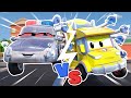 POLICE CAR ROBOT vs. TICKLE TRUCK! Who will win?  | SuperTruck - Rescue | Trucks Videos for Children