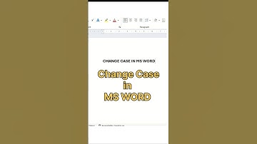 Change Case in MS WORD #shorts #msword
