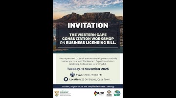 Western Cape Consultation Workshop on the Business Licensing Bill, 2025