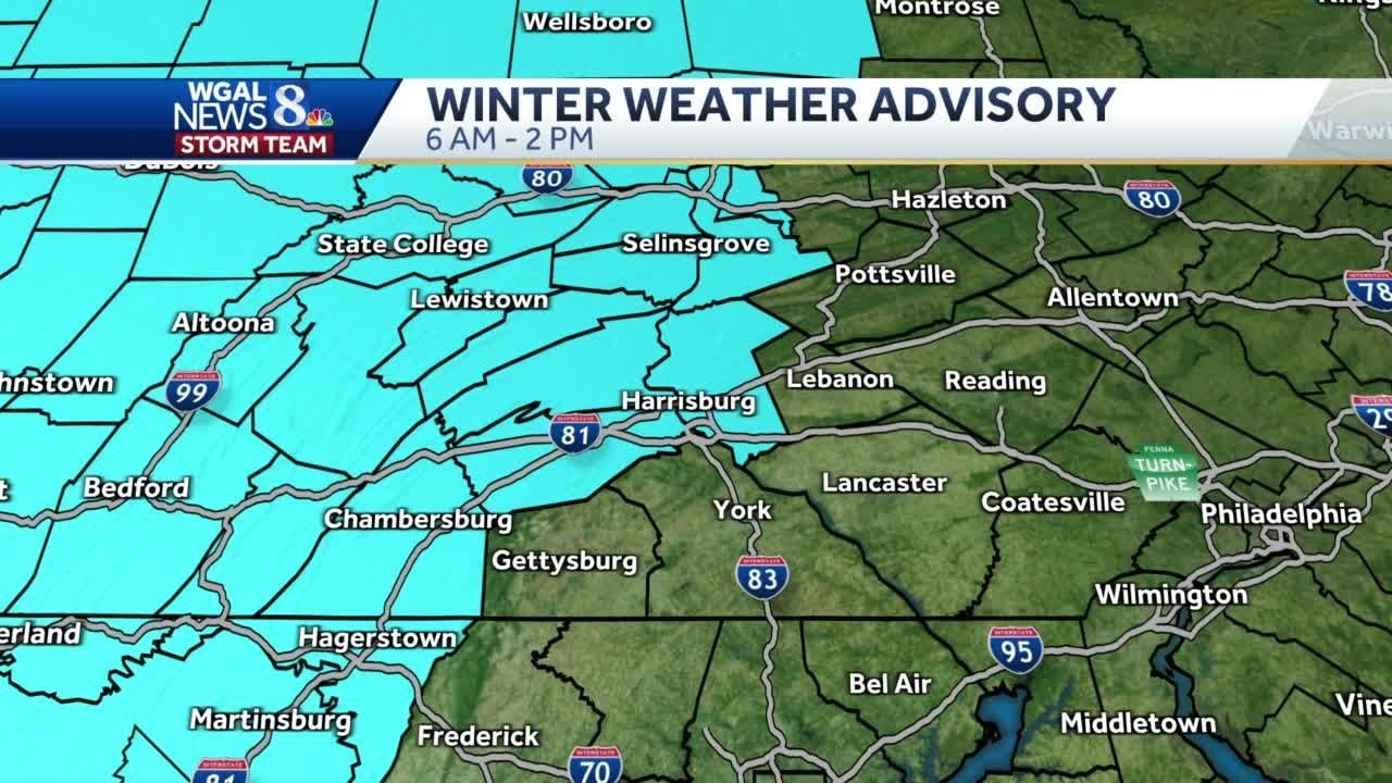 Winter weather advisories in effect for parts of Pennsylvania - YouTube