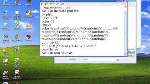 Hướng dẫn làm Ma Trận bằng notepad
