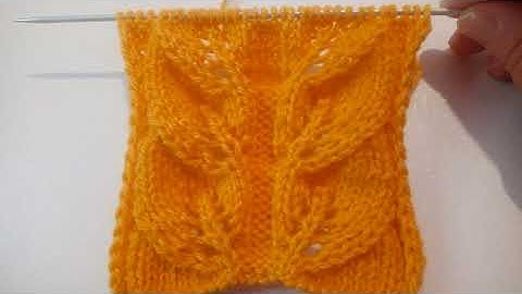 КРАСИВЫЙ АЖУРНЫЙ УЗОР СПИЦАМИ "ЛИСТЬЯ"\BEAUTIFUL OPENWORK PATTERN WITH KNITTING NEEDLES "LEAVES"