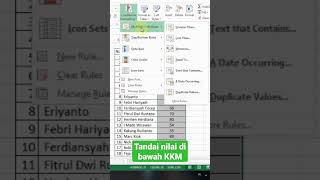 how to mark values ​​below KKM