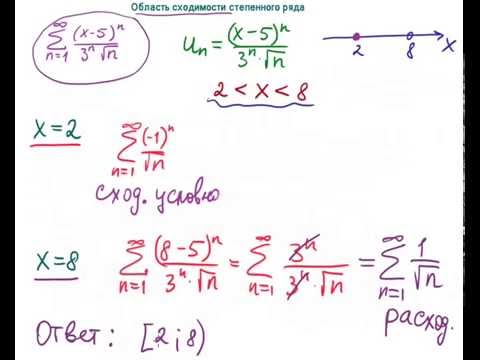Видео: Как узнать, сходится ли степенной ряд?