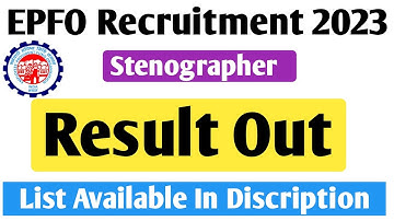 epfo stenographer result out 2023 | epfo steno result kaise check kare | epfo steno cut off