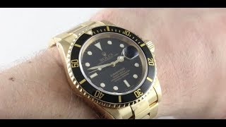 Rolex Oyster Perpetual Submariner 16618 Luxury Watch Review