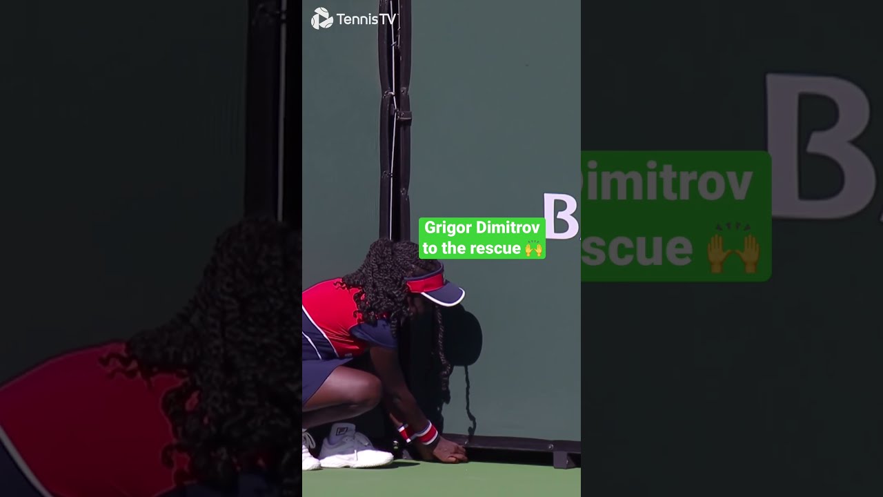 Grigor Dimitrov Helps Out Ball Girl In Indian Wells Shorts