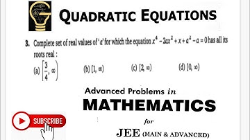 The complete set of real values of a’for which the equation x4-2ax2 +x a2-a=0 has all its roots real