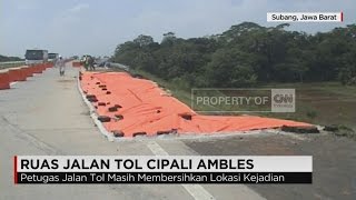 Bahu Jalan Tol Cipali Amblas Sepanjang 15 Meter