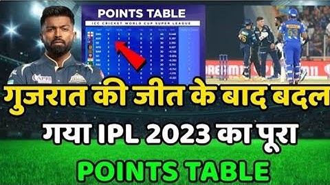 IPL 2023 Today Points Table | MI vs GT After Match Points Table | IPL 2023 Points Table