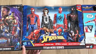 Unboxing avengers toys, spider-man, spider-girl, black spider-man, venom