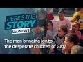 How one man is trying to bring joy to thousands of desperate children in Gaza | ITV News