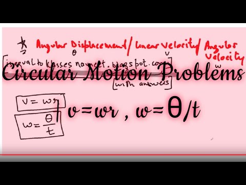 Circular Motion Basic Practice Problems Worksheets v=wr w=θ/t w = 2*pi ...