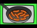 Ten fat sausages sizzling in a pan  nursery rhymes