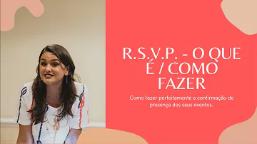Como se fala RSVP?