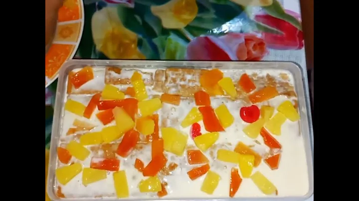 Fruit Cocktail Graham Cake | 3 Ingredients Only