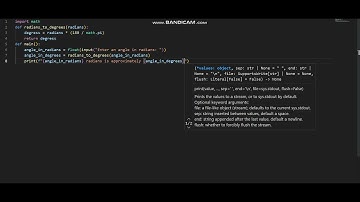 Converting Radians into Degrees in Python