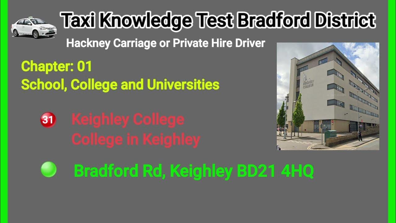 New taxi knowledge test 2022_23 bradford YouTube