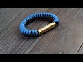 Snake knot with 40 Caliber Shell Casing paracord bracelet