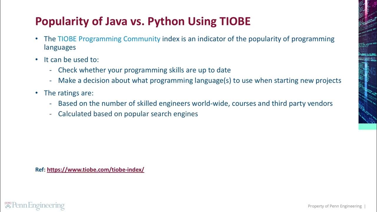 Popularity of Java vs Python | Introduction to Java and Object-Oriented ...