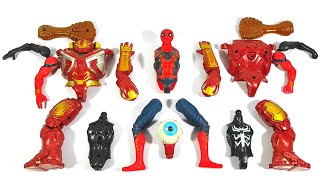 Merakit Mainan Spider-Man vs Venom vs Siren Head vs Hulk Buster Avengers Superhero Toys