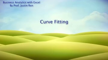 Excel analtyics trick - simple curve fitting