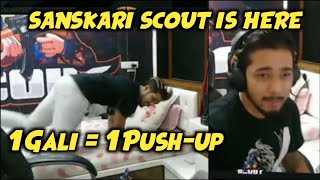 Scout doing push-up in Live stream 😂😂| Sanskari Scout | 🔥