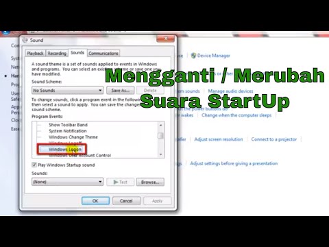 Video: Cara Menukar Suara Permulaan Windows 7