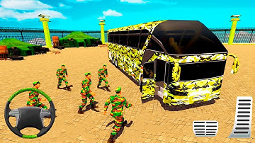 Us Army Bus Game Simulator 2022 - Indian Military Bus Driving | Android GamePlay