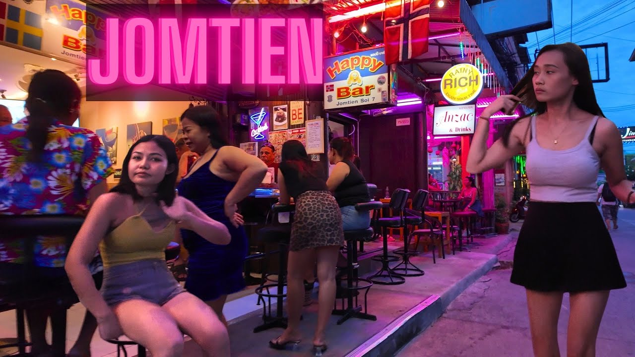 [4K] JOMTIEN beach, the best area in PATTAYA, THAILAND 2025