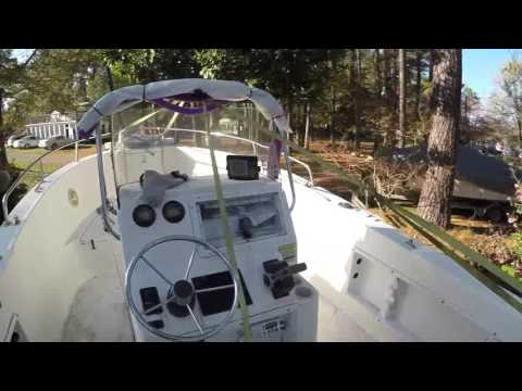 BOAT COVER USING TARP ON 1999 21' CC COBIA