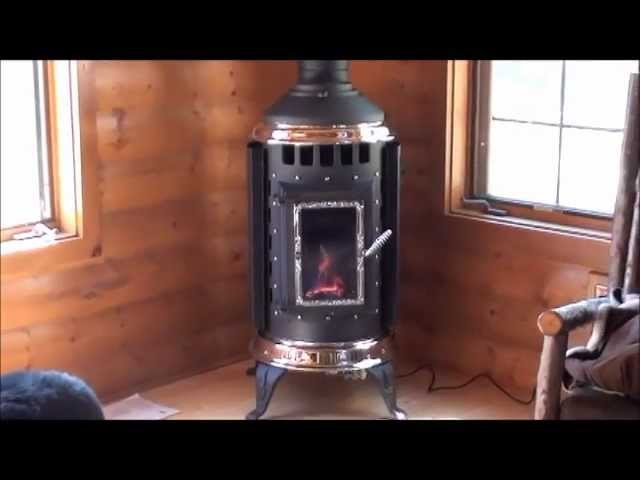 Country Fireplace - Corner install of Thelin freestanding gas stove  Minocqua WI - YouTube