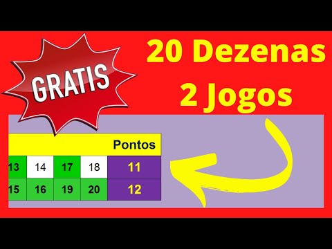 20 Dezenas 2 Jogos 11 - 12 - 13 Pontos ótima para Teimosinha na Lotofácil