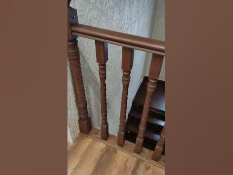 лестница без подступенка с поворотом на 180 через площадку - YouTube