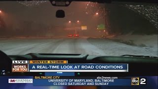 Reisterstown Road, I-695 slick in spots as Maryland gets first flakes