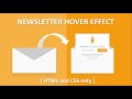 HTML and CSS Newsletter Design With Hover Effect
